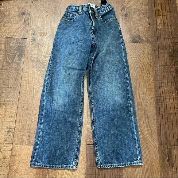 2 pairs boys pants Sz 8 slim jeans dress pants GAP van heusen black blue - Picture 6 of 8